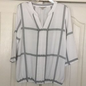 White & Black Blouse